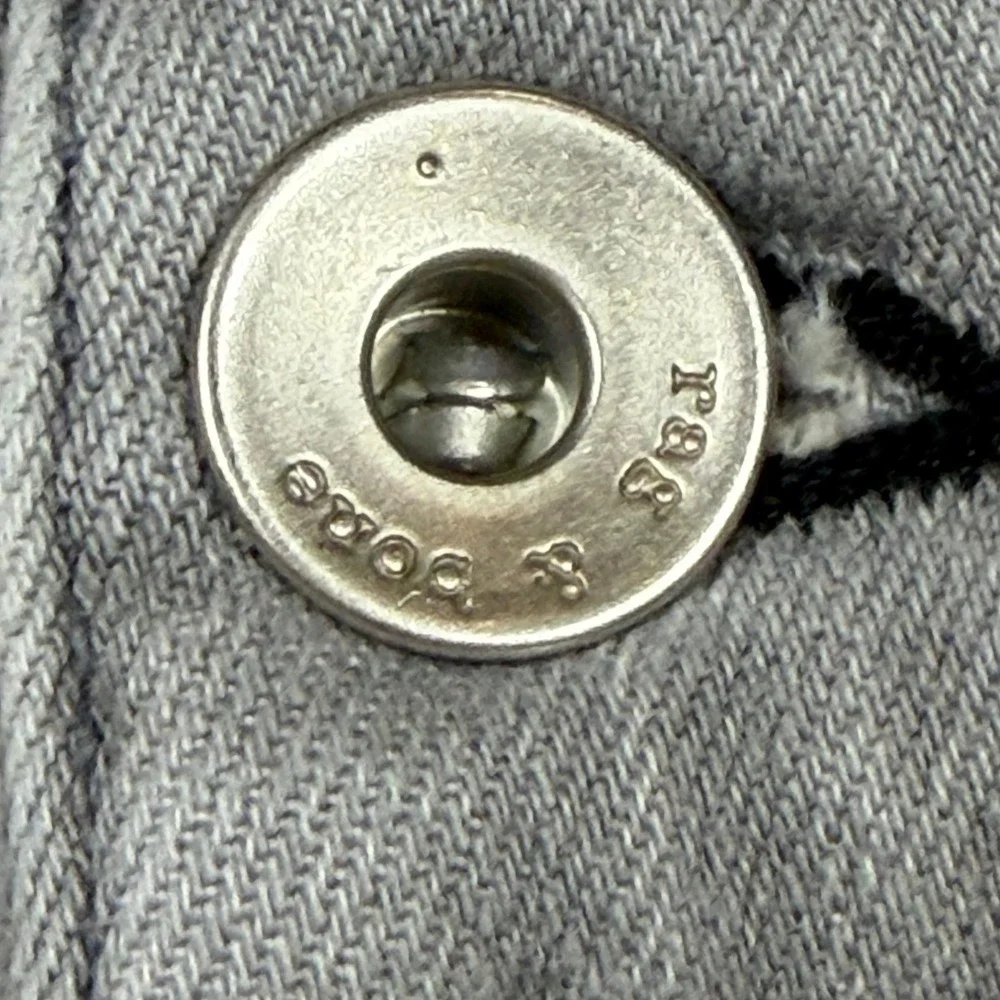 Rag & Bone Ankle‎ Skinny Jeans Burmese Gray Raw Hem W1526K120BUR Size 28